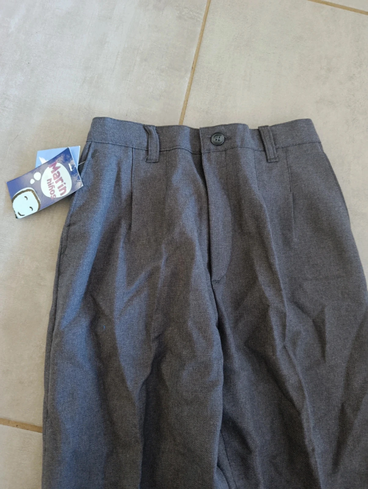 Calça social masculina cinza Easy Care T. 8 anos – Novo com etiqueta – photo 3